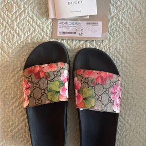 Gucci Floral Slide Sandals